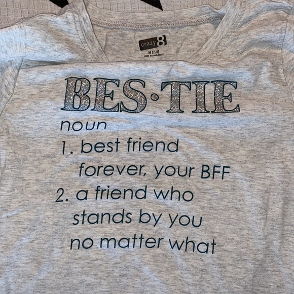 Crazy 8 girls long sleeved graphic tee shirt - Picture 2 of 2